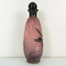 Load image into Gallery viewer, Art Deco French Glass Perfume Bottle Andre Delatte Nancy Enamel Roses