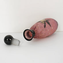 Load image into Gallery viewer, Andre Delatte Nancy French Perfume Bottle Art Deco Enamel Pink Pate De Verre Glass