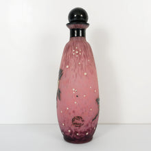 Load image into Gallery viewer, Andre Delatte Nancy French Perfume Bottle Art Deco Enamel Pink Pate De Verre Glass