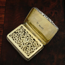 Load image into Gallery viewer, Antique Georgian Sterling Silver Vinaigrette Box Thomas Shaw Birmigham 1831