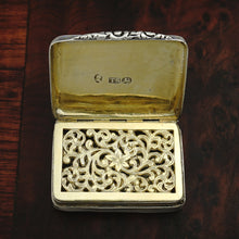 Load image into Gallery viewer, Antique Georgian Sterling Silver Vinaigrette Box Thomas Shaw Birmigham 1831