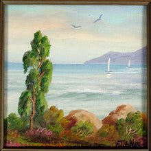 Load image into Gallery viewer, William Fitch Wray Miniature Oil Painting California Coastal Landscape