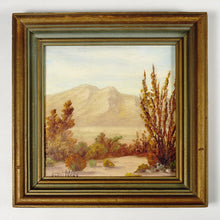 Load image into Gallery viewer, William Fitch Wray Miniature Oil Painting California Desert Mountain Landscape