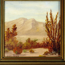 Load image into Gallery viewer, William Fitch Wray Miniature Oil Painting California Desert Mountain Landscape