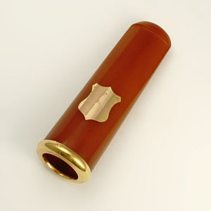 Antique French 18K Gold Mounted Amber Cigar Cheroot Holder