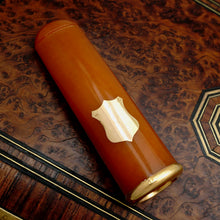 Load image into Gallery viewer, Antique French 18K Gold Mounted Amber Cigar Cheroot Holder