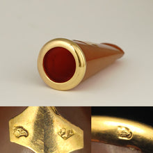 Load image into Gallery viewer, Antique French 18K Gold Mounted Amber Cigar Cheroot Holder