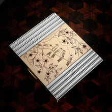 Load image into Gallery viewer, Art Deco French 18K Gold, Silver, Ruby Jeweled Compact