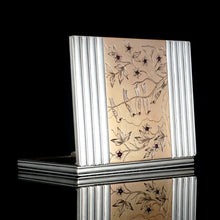 Load image into Gallery viewer, Art Deco French 18K Gold, Silver, Ruby Jeweled Compact
