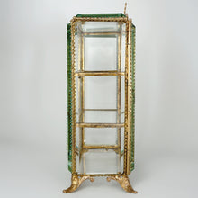 Load image into Gallery viewer, Antique French Gilt Ormolu Vitrine Curio Cabinet Jewelry Box Display Case Casket