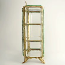 Load image into Gallery viewer, Antique French Gilt Ormolu Vitrine Curio Cabinet Jewelry Box Display Case Casket