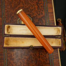 Load image into Gallery viewer, Antique French 18K Gold Mounted Amber Cigarette Holder, Etui Case