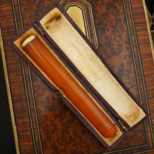 Load image into Gallery viewer, Antique French 18K Gold Mounted Amber Cigarette Holder, Etui Case