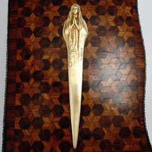 Load image into Gallery viewer, Art Deco French Signed Bronze Letter Opener Virgin Mary in Prayer