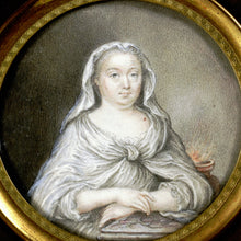 Load image into Gallery viewer, Antique French Miniature Portrait Portrait of a Lady as a Vestal Virgin