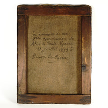 Load image into Gallery viewer, Antique French First Communion Portrait of a Girl, Oil Painting by abbot Lambert 1873