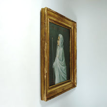 Load image into Gallery viewer, Antique French First Communion Portrait of a Girl, Oil Painting by abbot Lambert 1873
