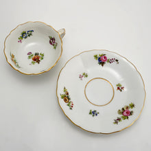 Load image into Gallery viewer, Jacob Petit Antique French Old Paris Porcelain Cup & Saucer Hand Painted Flowers, Gilt Trim