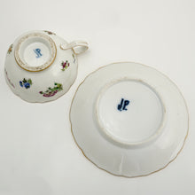 Load image into Gallery viewer, Jacob Petit Antique French Old Paris Porcelain Cup & Saucer Hand Painted Flowers, Gilt Trim