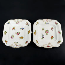 Load image into Gallery viewer, Jacob Petit Antique French PAIR Hand Painted Paris Porcelain Square Serving Plates
