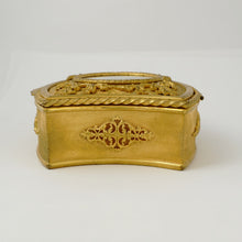 Load image into Gallery viewer, Antique French Miniature Portrait Gilt Bronze Jewelry Box