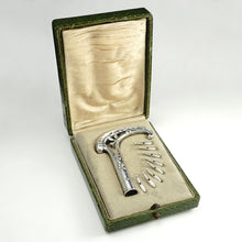 Load image into Gallery viewer, Art Nouveau French. 800 Silver Parasol Umbrella Dress Cane Handle Set