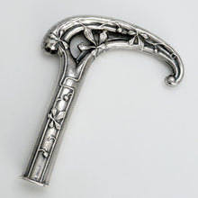 Load image into Gallery viewer, Art Nouveau French. 800 Silver Parasol Umbrella Dress Cane Handle Set