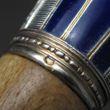 Load image into Gallery viewer, Antique French Silver Gilt Vermeil Enamel Parasol Umbrella Handle Set, Cupid and Flowers
