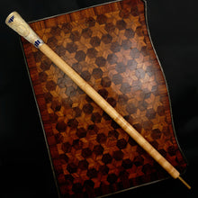 Load image into Gallery viewer, Antique French Silver Gilt Vermeil Enamel Parasol Umbrella Handle Set, Cupid and Flowers