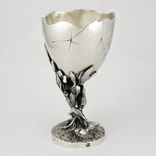 Load image into Gallery viewer, Antique French Sterling Silver Egg Cup Animalier Figural Chickens