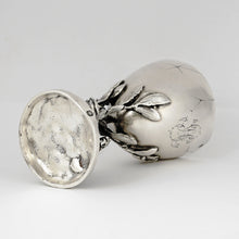 Load image into Gallery viewer, Antique French Sterling Silver Egg Cup Animalier Figural Chickens