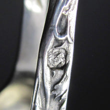 Load image into Gallery viewer, Art Nouveau French Sterling Silver Tea Spoons Set, Sugar Tongs, Strainer, Thistle, Poppies