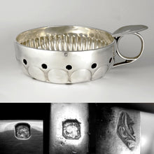 Load image into Gallery viewer, Antique French Sterling Silver Tastevin Wine Taster Sommelier Cup, Cesar Tonnelier