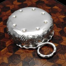 Load image into Gallery viewer, French Sterling Silver Tastevin Wine Taster Sommelier Cup Repousse Grapes