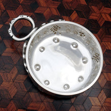 Load image into Gallery viewer, French Sterling Silver Tastevin Wine Taster Sommelier Cup Repousse Grapes