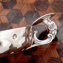 Load image into Gallery viewer, French Silver Tastevin Wine Taster Sommelier Cup, Ram Head Handle