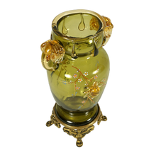 Load image into Gallery viewer, Antique French Art Glass Japonisme Cabinet Vase, Eugene Rousseau, Applied Elephants