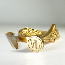 Load image into Gallery viewer, Maurice Frecourt French Gilt Bronze Desk Set, Wax Seal, Dish, Letter Opener