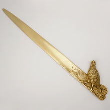 Load image into Gallery viewer, Antique French Signed Bronze Letter Opener, Grouse Hunting Game Bird
