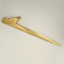 Load image into Gallery viewer, Antique French Signed Bronze Letter Opener, Grouse Hunting Game Bird
