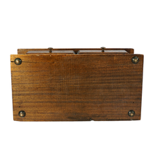 Load image into Gallery viewer, Antique French Brass and Wood Table Top Wine Rack Display Holder