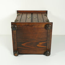 Load image into Gallery viewer, Antique Victorian Wood Cigar Caddy Box, Table Top Cabinet Cigar Presenter Box