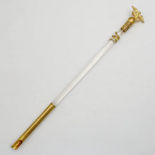 Load image into Gallery viewer, Antique French Napoleon III Empire Crystal Handled Gilt Bronze Dip Pen, Writing Calligraphy
