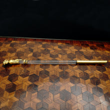 Load image into Gallery viewer, Antique French Napoleon III Empire Crystal Handled Gilt Bronze Dip Pen, Writing Calligraphy