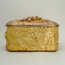 Load image into Gallery viewer, Antique French Gilt Bronze Box, Casket, Naturalist Animalier Study Lizards & Mice, Signed Marquise de Sévigné
