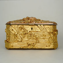 Load image into Gallery viewer, Antique French Gilt Bronze Box, Casket, Naturalist Animalier Study Lizards & Mice, Signed Marquise de Sévigné