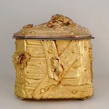 Load image into Gallery viewer, Antique French Gilt Bronze Box, Casket, Naturalist Animalier Study Lizards & Mice, Signed Marquise de Sévigné