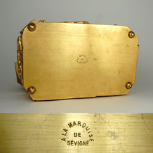 Load image into Gallery viewer, Antique French Gilt Bronze Box, Casket, Naturalist Animalier Study Lizards & Mice, Signed Marquise de Sévigné