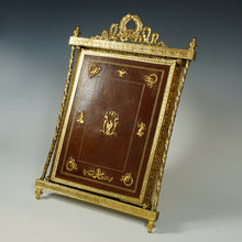 Load image into Gallery viewer, Antique French Napoleon III Empire Style Gilt Bronze Ormolu Folding Triptych Dressing Table Vanity Mirror