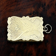 Load image into Gallery viewer, Antique French .800 Silver Gilt Vinaigrette Pendant Locket Pierced Grille